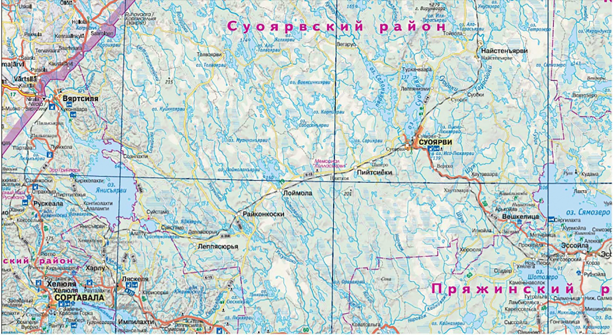 Карты озер суоярвского района