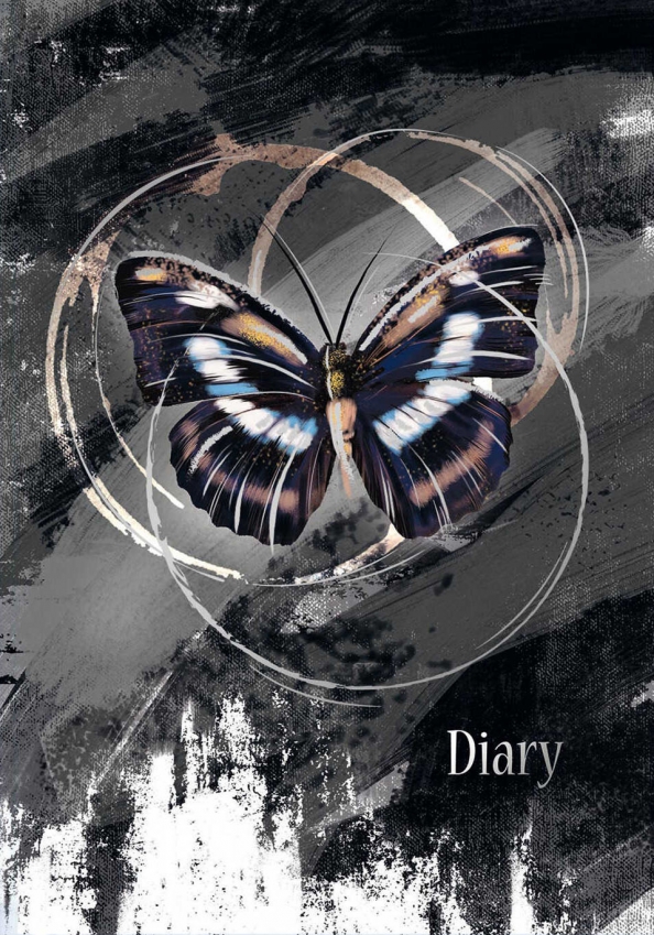 Butterfly 80. Ежедневник с бабочками. Тетрадь Феникс с бабочкой на газете