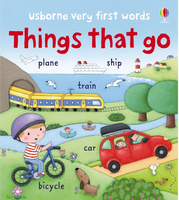 First things first book. Usborne very first words. things that go book. words of things. babys words.